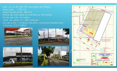 SE VENDE LOTE DE TERRENO AVENIDA SUR