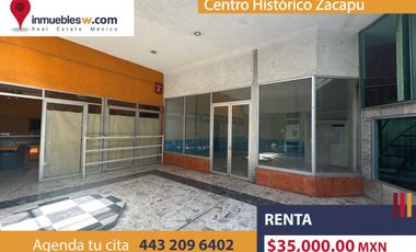 TERRENO EN RENTA EN EL CENTRO HISTORICO ZACAPU, MICH