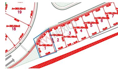 VENTA TERRENO HABITACIONAL de 199 m2 en Residencial El Encino, S. del Olmo Lt.1