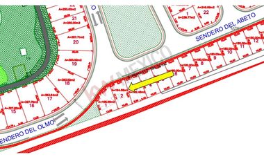 VENTA TERRENO HABITACIONAL de 195m2 en Residencial El Encino, S. del Abeto Lt.2