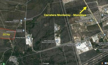 TERRENO INDUSTRIAL EN RENTA EL CARMEN, N.L.