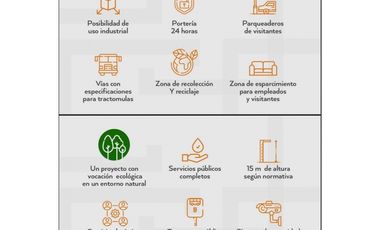 Venta de lote para bodega en parque empresarial