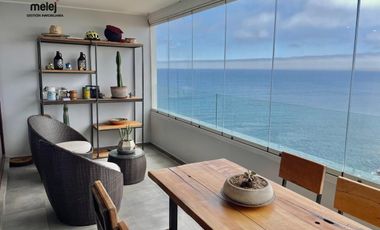 Arriendo Departamento Amoblado, vista al mar, Concón