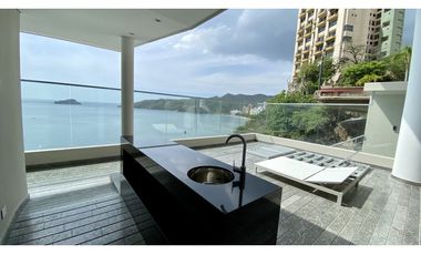 ARRIENDO APARTAMENTO AMOBLADO FRENTE AL MAR EN SANTA MARTA