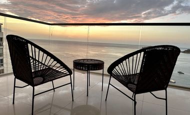 ARRIENDO APARTAMENTO AMOBLADO FRENTE AL MAR EN SANTA MARTA