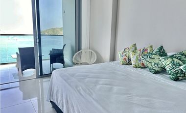 ARRIENDO APARTAMENTO AMOBLADO FRENTE AL MAR EN SANTA MARTA