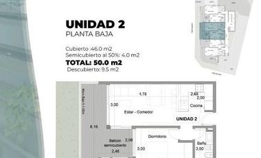 Departamento en Venta, 2 ambientes