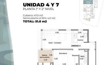 Departamento en Venta, 2 ambientes