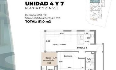 Departamento en Venta, 2 ambientes