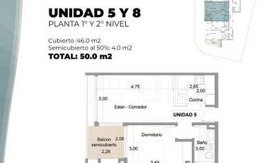Departamento en Venta, 2 ambientes