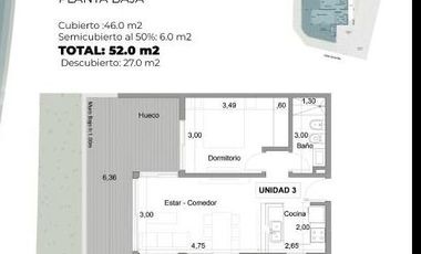 Departamento en Venta, 2 ambientes