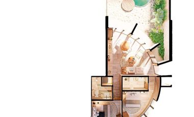 Departamento (B) en Venta Fraccional en Costera Condo en  Chicxulub Puerto