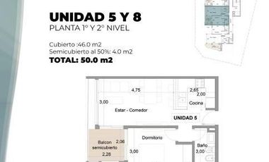 Departamento en Venta, 2 ambientes