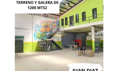 VENTA O ALQUILER DE TERRENO Y GALERA EN JUAN DIAZ