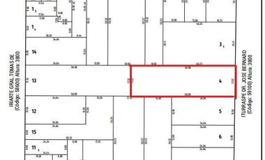 Terreno de 1020 m2 en barrio la Florida