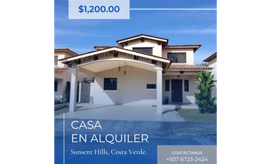 SE ALQUILA CASA EN COSTA VERDE - SUNSET HILLS