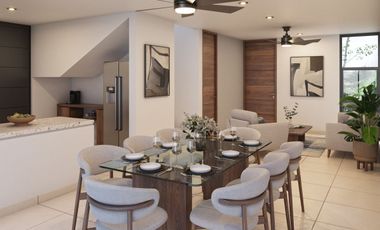Casa en venta en Privada Residencial de Conkal de dos habitaciones