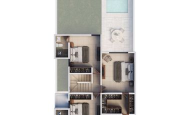 Casa en venta en Privada Residencial de Conkal de tres habitaciones