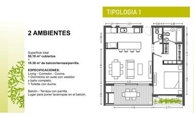 Venta de Pozo. Depto 2 amb. 66 m2 c/balcón y cochera Feb 26. San Isidro Ultimas Unidades!