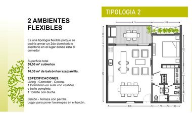 Venta de Pozo. Depto 2 amb. 66 m2 c/balcón y cochera Feb 26. San Isidro Ultimas Unidades!