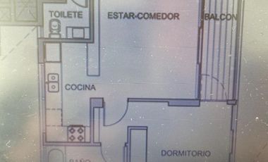Departamento 2 ambientes en Palermo con Balcon