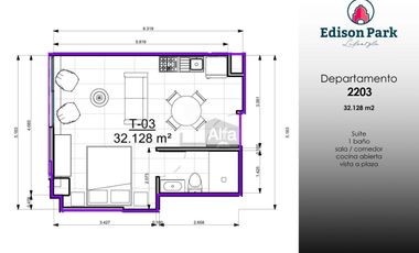 DEPARTAMENTO EN LA TABACALERA, EDISON PARK