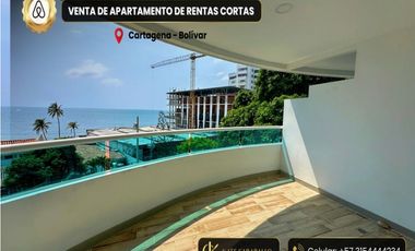 APARTAMENTO EN VENTA EN CARTAGENA PARA RENTAS CORTAS CON VISTA  AL MAR