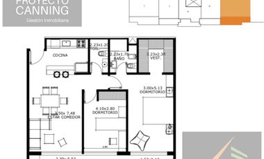 Departamento 3amb en venta en Canning Ezeiza