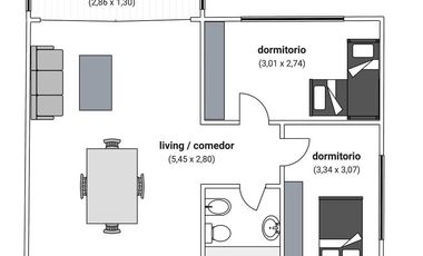 Departamento en Barracas 3 ambientes con pileta