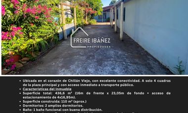 CASA CON GRAN TERRENO Y UBICACIÓN PRIVILEGIADA EN CHILLÁN V.