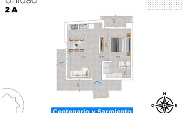 Departamento en Venta de un Dormitorio en Cañada De Gomez