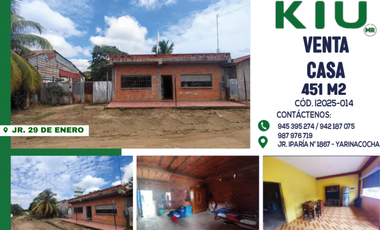 i025014 - VENTA CASA  – YARINACOCHA