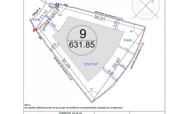 VENTA LOTE 632M2  BARRIO PRIVADO ARENAS CHICO