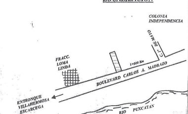TERRENO DE USO MIXTO EN VENTA UBICADO EN MACUSPANA TABASCO