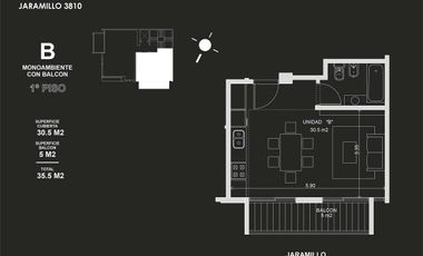 Departamento en venta - Saavedra - monoambiente con balcon!