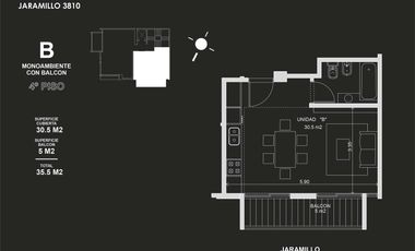 Departamento en venta - Saavedra - monoambiente con balcon!