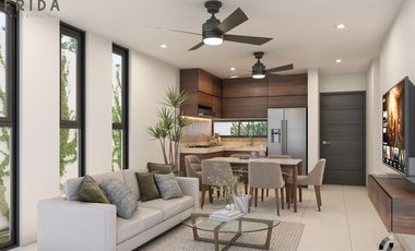 Casa(A-2R)de Dos Planta en Frida Residencial en Conkal