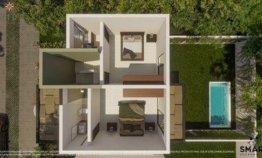 Casa(A-3R)de Dos Planta en Frida Residencial en Conkal