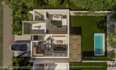 Casa(A-4R)de Dos Planta en Frida Residencial en Conkal