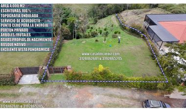 LOTE MULTIFAMILIAR A 8 MINUTOS DE  MARINILLA ESCRITURAS 100%