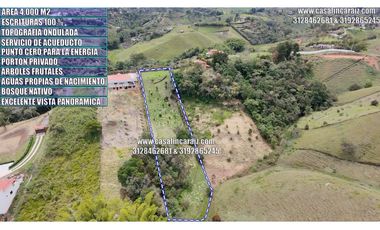 LOTE MULTIFAMILIAR A 8 MINUTOS DE  MARINILLA ESCRITURAS 100%