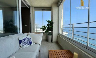 Reñaca Norte Arriendo Moderno Loft 1D 1B Vista Al Mar
