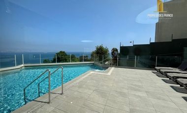 Reñaca Norte Arriendo Moderno Loft 1D 1B Vista Al Mar