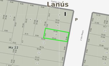 Venta terreno excelente ubicación Lanús O.
