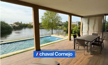 Casa de una planta al agua en ALQUILER amoblada en Ceibos, Puertos
