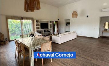 Casa de una planta al agua en ALQUILER amoblada en Ceibos, Puertos