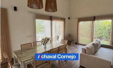 Casa de una planta al agua en ALQUILER amoblada en Ceibos, Puertos