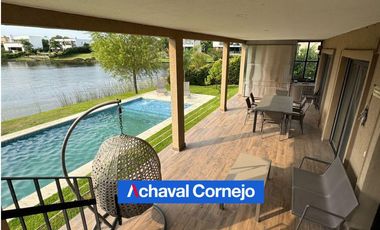 Casa de una planta al agua en ALQUILER amoblada en Ceibos, Puertos
