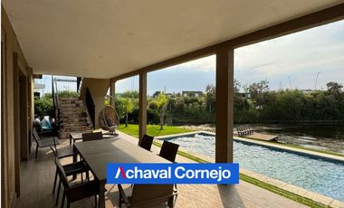 Casa de una planta al agua en ALQUILER amoblada en Ceibos, Puertos