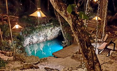 Terreno con Villa y Cenote en Ruta de Los Cenotes, Puerto Morelos
